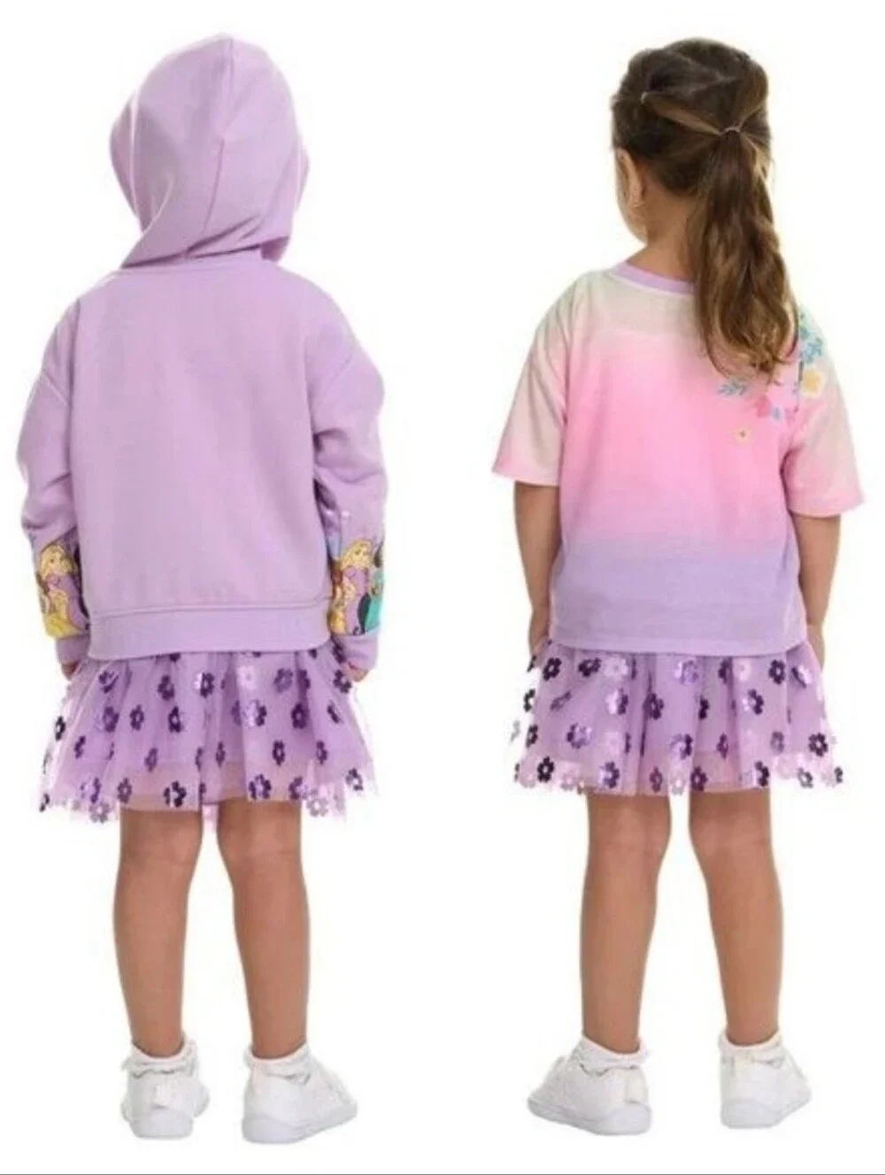 Disney Princess 3 piece Tutu Set Jacket Tutu Skirt and Shirt Purple 3T